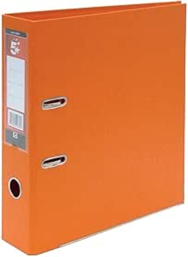 Office 138911 A4 Plastic Lever Arch File - Orange (Pack of 10)